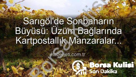 Sarıgöl Bağlarında Sonbahar Büyüsü: Budama İşçileri Kartpostallık Manzarada Çalışıyor, Yevmiyeler Açıklandı!