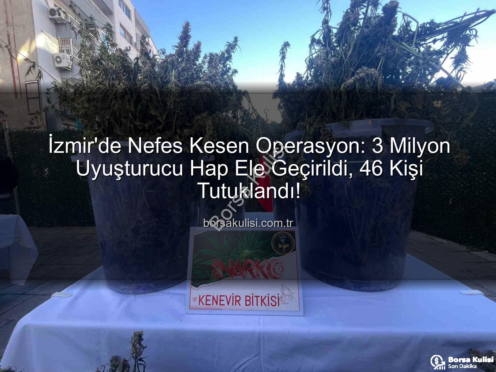 uyuşturucu hap operasyonu - İzmir'de Nefes Kesen Operasyon: 3 Milyon Uyuşturucu Hap Ele Geçirildi, 46 Kişi Tutuklandı!