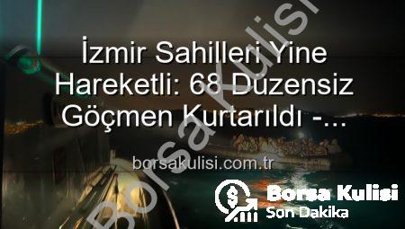 İzmir Sahilleri Yine Hareketli: 68 Düzensiz Göçmen Kurtarıldı – Denizde Umut Yolculuğu Son Buldu