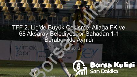 TFF 2. Lig’de Büyük Çekişme: Aliağa FK ve 68 Aksaray Belediyespor Sahadan 1-1 Beraberlikle Ayrıldı