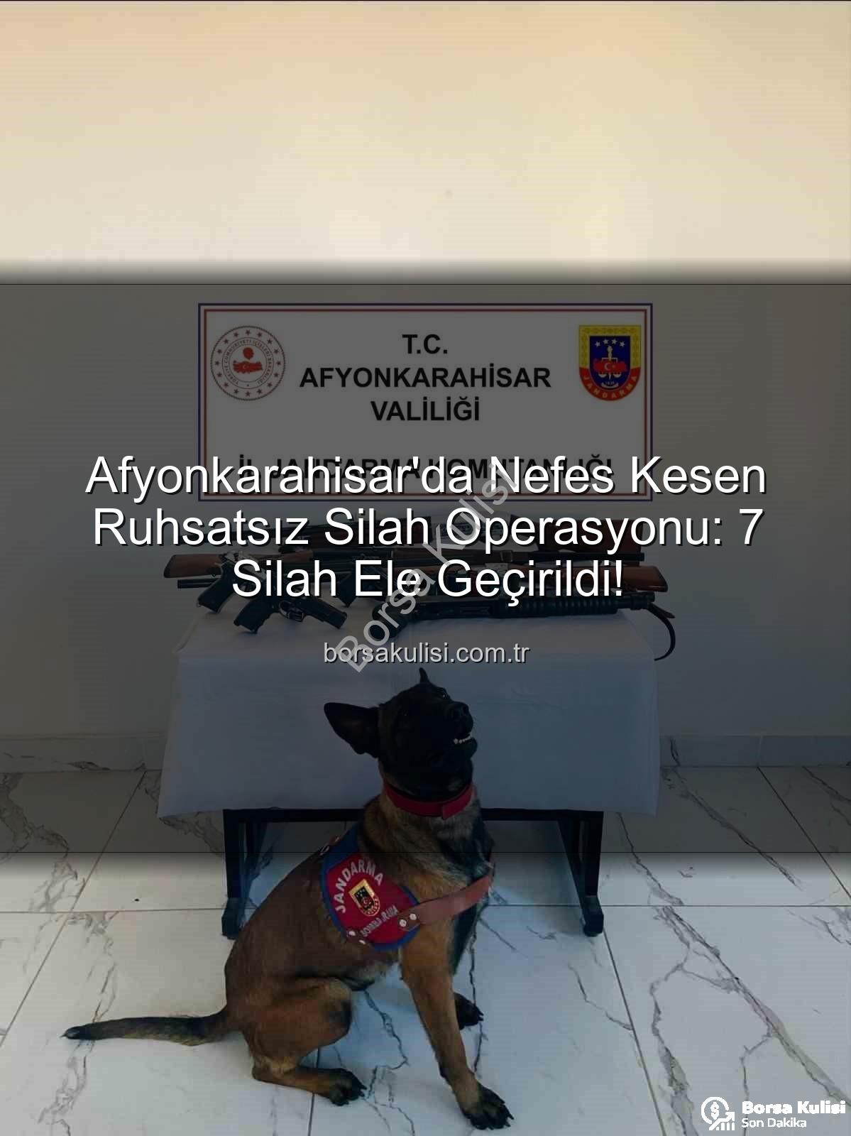 ruhsatsız silah - Afyonkarahisar'da Nefes Kesen Ruhsatsız Silah Operasyonu: 7 Silah Ele Geçirildi!