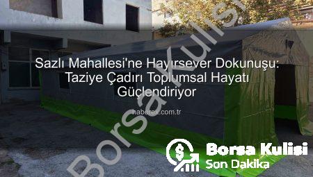 Söke’nin Sazlı Mahallesi’ne Hayırsever Eli Değdi: Taziye Çadırı İhtiyacı Karşılandı